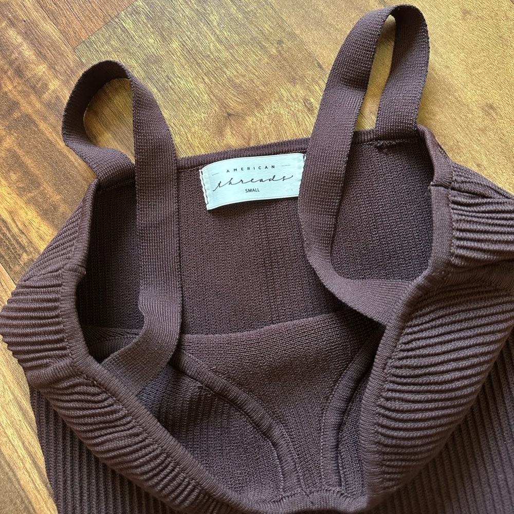 American Threads Fiore Ribbed Bustier Crop Top - Picture 5 of 7
